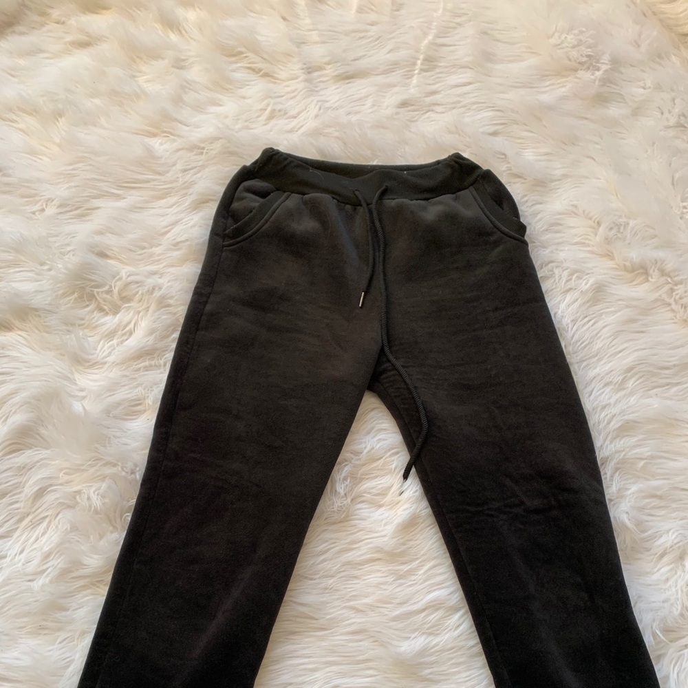 Velvet black joggers